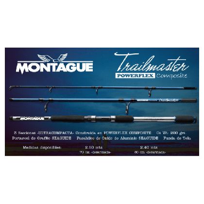 Caña Montague Trailmaster 2,10 metros 3 Tramos Para Frontal (copia)