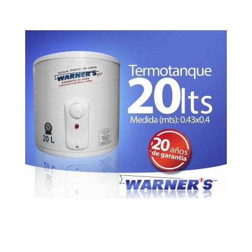 Calentador Warner´s 20 lts. cobre