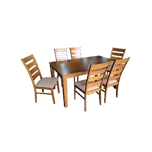 Juego De Comedor Mesa Rectangular 6 Sillas Madera - Soy Hogar Muebles