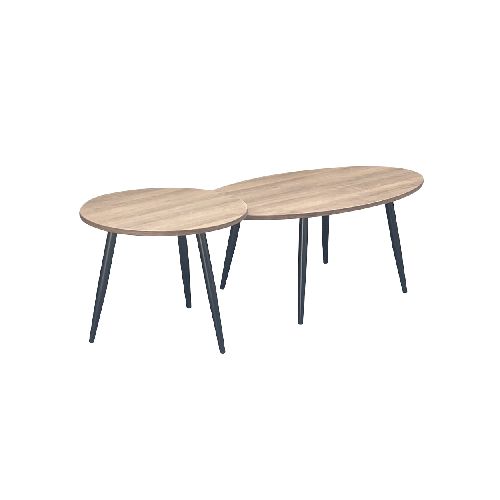 Juego De Mesa De Centro Mesa De Apoyo Patas De Metal Living - Soy Hogar Muebles