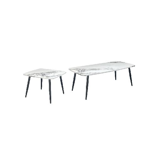 Mesa De Centro Mesa De Apoyo Patas De Metal Living Set - Soy Hogar Muebles