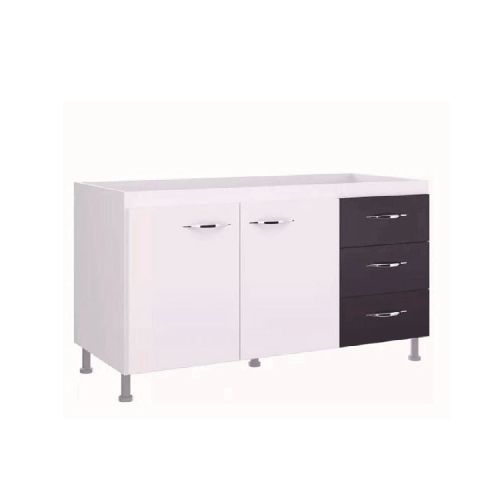 Bajo Mesada Mueble Cocina 2 Puertas 3 Cajones Bw3 - Soy Hogar Muebles