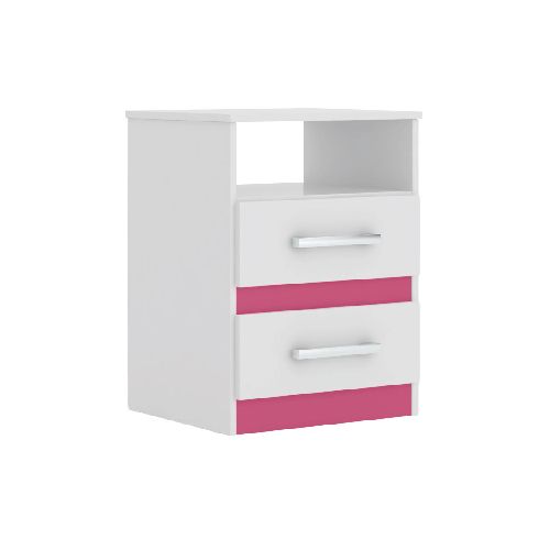 Mesa de luz 2 cajones dormitorio varios colores - Soy Hogar Muebles