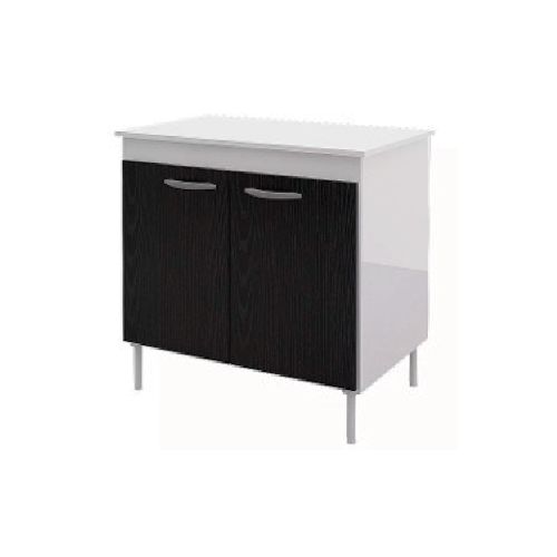 Bajo Mesada Mueble Cocina 2 Puertas Blanco/negro Czb63 - Soy Hogar Muebles