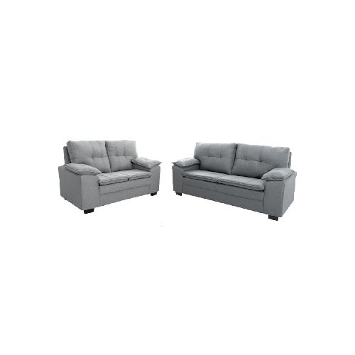 Juego De Living Sillón 3+2 Cuerpos Tapizado Tela Chenille - Soy Hogar Muebles