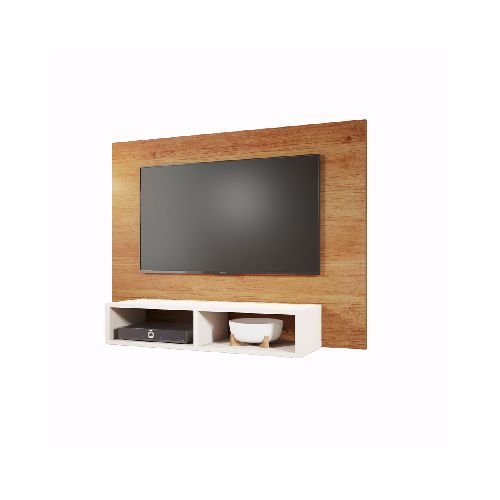 Panel Modular Rack Tv Led Living Sala Dormitorio Miel Off White - Soy Hogar Muebles