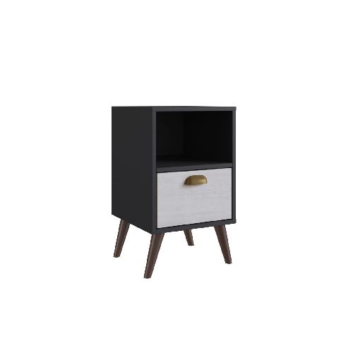 Mesa De Luz Living Dormitorio Mesita 1 Cajon Auxiliar - Soy Hogar Muebles