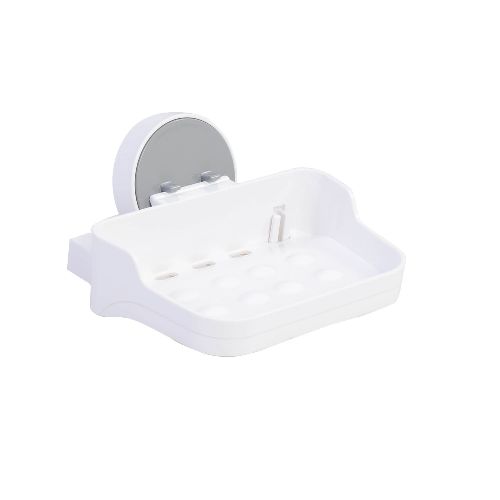 Jabonera Polipropileno Blanco Adhesiva baño  