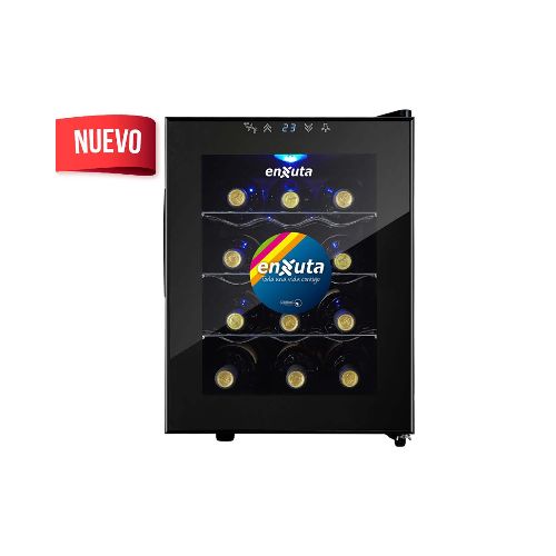 ENFRIADORA DE VINO ENXUTA 12 botellas Evenx3312 Negro  