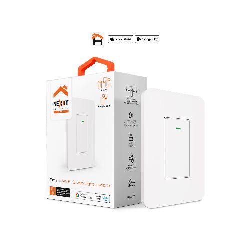 Nexxt Interruptor inteligente de tres vias con conexión Wi-Fi NHE-S300 - Thot Computación