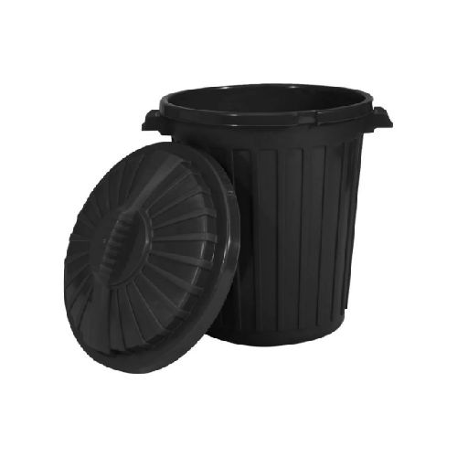 Cesto Basura Basurero Tapa Americano 60L Negro Grande Tacho