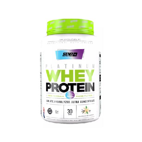 Whey Protein Star Nutrition sabor Vainilla pote 907grs.