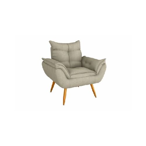 Butaca sillon poltrona en terciopelo beige