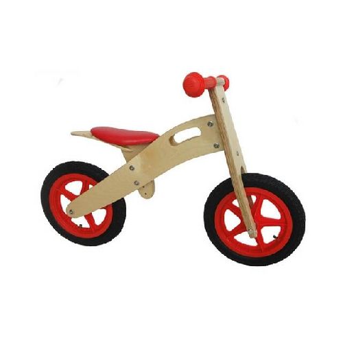 Bicicleta para niños de madera roja - sin pedales tipo chivita