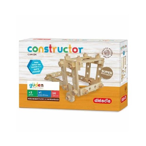 Juego Constructor Camion De Madera - Puzzle 3D 56 Piezas