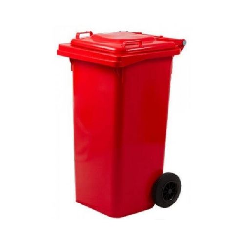 Tacho contenedor de basura rojo 120 lts