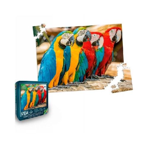 Puzzle rompecabezas loros papagayos - 1000 pzs (en Lata)