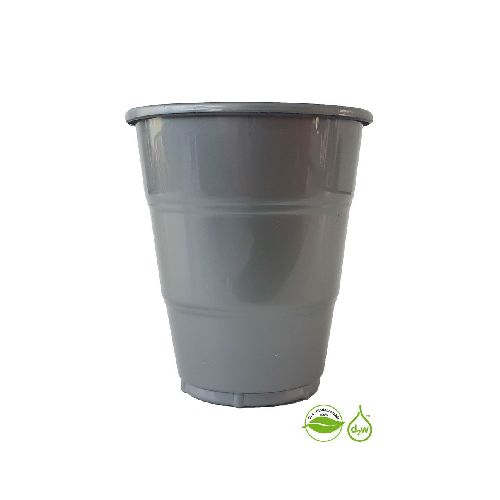 Vaso Plateado Biodegradable x 10 un 210 ml