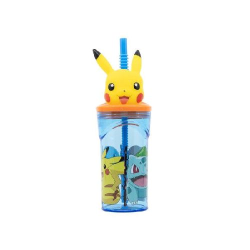 Vaso Alto con Forma 3D 18 cm 360 ml - Pokémon