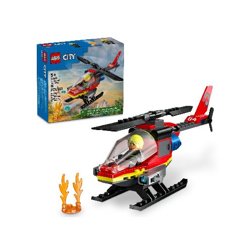 Bloques Lego City - Helicóptero de Rescate de Bomberos 85 pcs