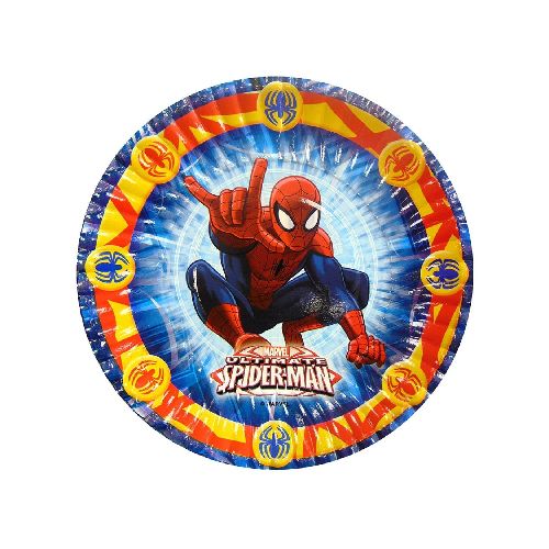 Plato Descartable x 8 - Spiderman