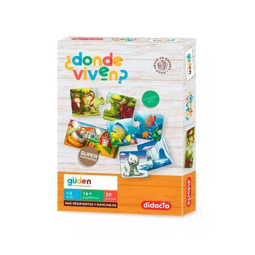 Puzzle 20 Pcs Donde Viven? - Didacta