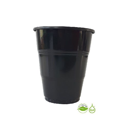 Vaso Negro Biodegradable x 10 un 210 ml