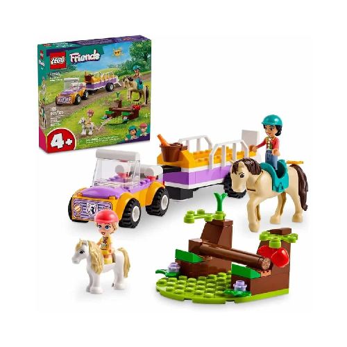 Bloques Lego Friends - Remolque con caballo y pony 105 Pcs