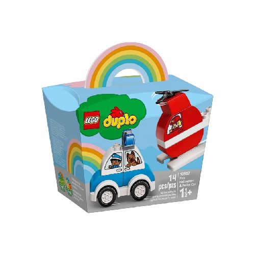 Bloques Lego Duplo Mi Primer Helicóptero Y Auto Policía