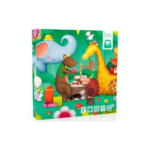 Puzzle Texturado Animal Party 16 Pcs