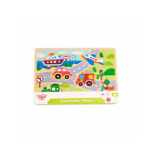 Puzzle Vehículos Con Sonidos Tooky Toy