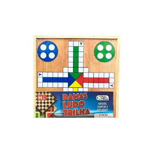 Juego Tablero 3en1 – Ludo Damas Y Trilha