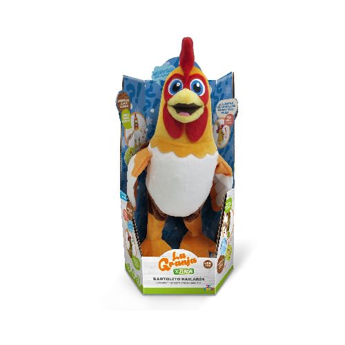 Peluche Gallo Bartolito Bailarín 35cm - ¡Diversión y Movimiento con La Granja De Zenón!  