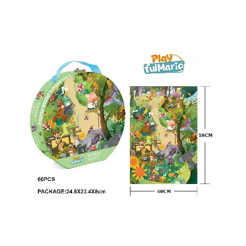 Puzzle Maleta Bosque 60pcs  