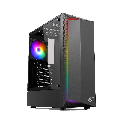 GABINETE GRAVITY GR08 BLACK FAN RGB