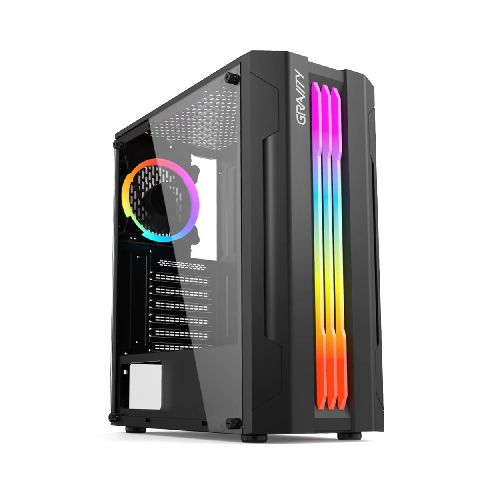 GABINETE GRAVITY GR85 BLACK FAN RGB