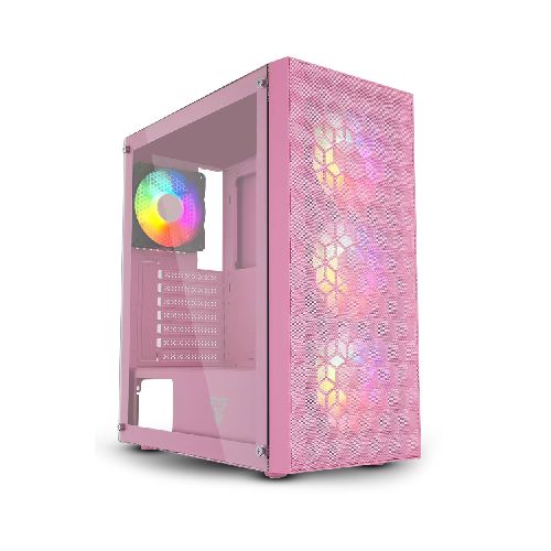 GABINETE FANTECH CG-83 ROSA C/ 4 FAN RGB