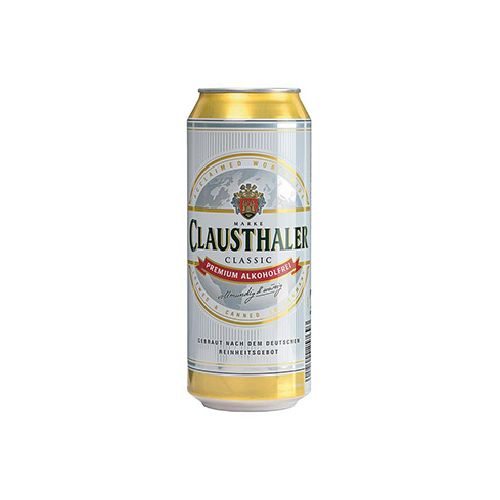 CERVEZA CLAUSTHALER SIN ALCOHOL LATA 500 ML