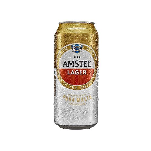 CERVEZA AMSTEL LAGER LATA 473 ML