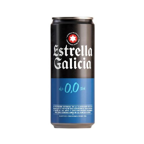 CERVEZA ESTRELLA GALICIA 0.0% LATA 330 ML