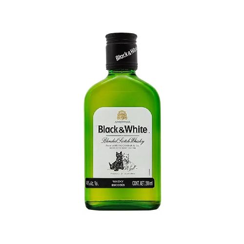 WHISKY ESCOCES BLACK & WHITE 200 ML