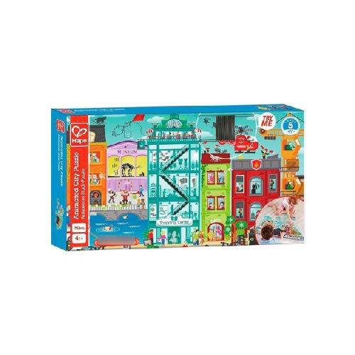 Puzzle Animado Ciudad 50 Pcs – Hape – Vaj