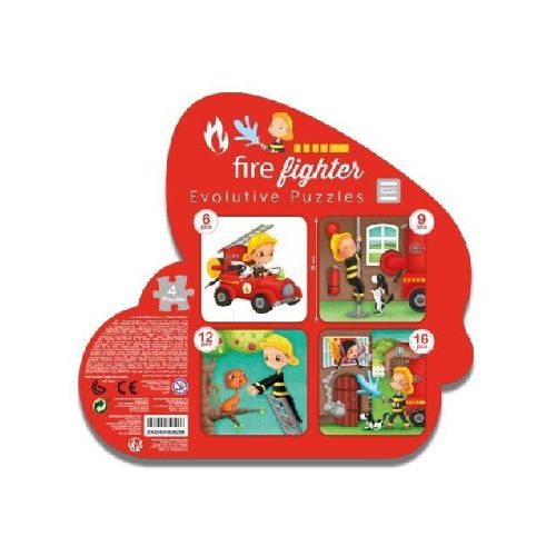 Puzzle 4 En 1, 43 Pzas – Bombero Ek2843 Impobarato