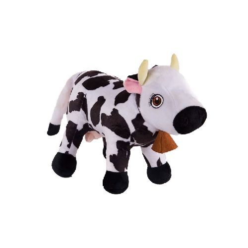 Peluche La Vaca Lola con Canciones de la Granja de Zenón - 35 cm