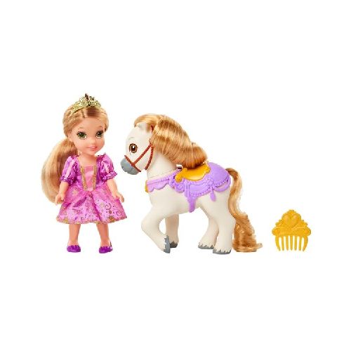 Muñeca Petit Rapunzel Con Pony Disney