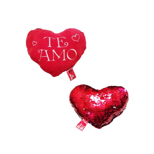 Peluche Corazón Te Amo con Lentejuelas