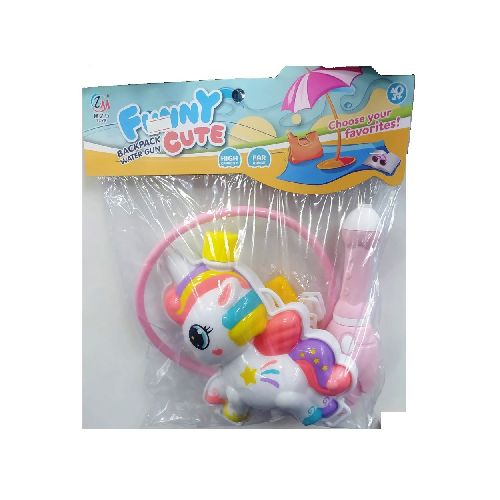 Pistola de agua con mochila Unicornio