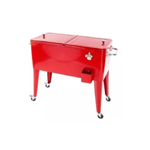 Conservadora Bar con ruedas 76L - Rojo