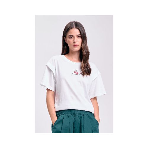 Remera estampa - Cherry Blanco