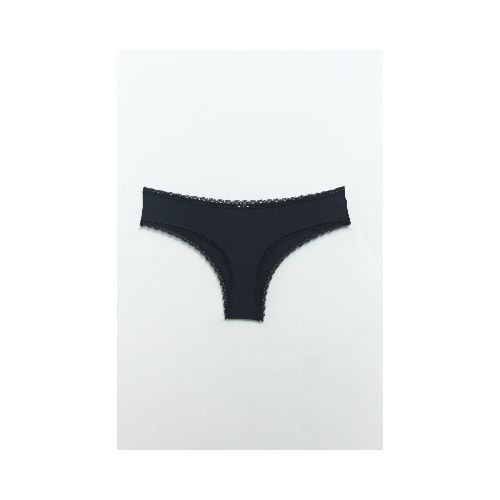 Pack X2 Bombacha Bikini Encaje Microfibra - Crudo y Negro